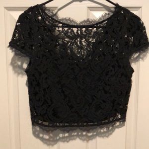 Dress lace crop top